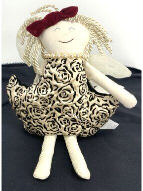 Woof N Poof Luminous Angel Fairy White Hair Faux Pearl Necklace Weighted NWT 15"